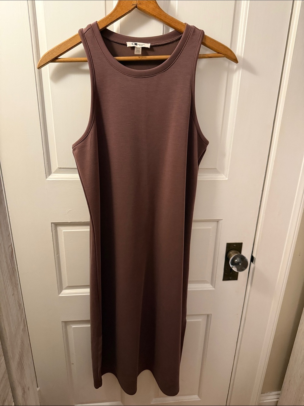 Cable & Gauge large Sleeveless Midi Tank Dress in Mauve 43" long